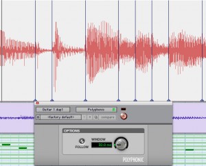 fig. 1 - Elastic áudio no Pro Tools 7.4