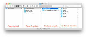fig. 1 - Sugestão para organização de projetos e sessões